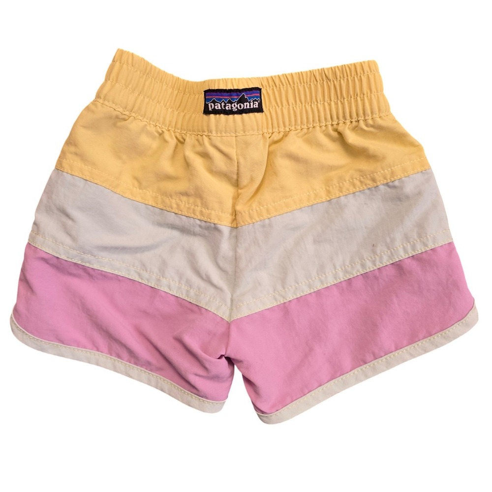 Patagonia Baby Board Shorts 6-12M Colorblock Yellow Pink Blue Beach  Summer Fun